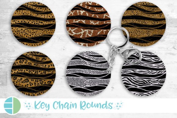 Elevating Brand Identity with Geode Glitter Animal Print Key Chain PNG Assets