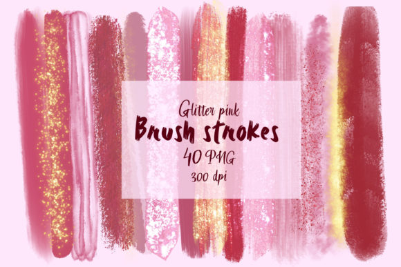 Enhancing Digital Designs with Glitter Brush Strokes Sublimation PNG Assets