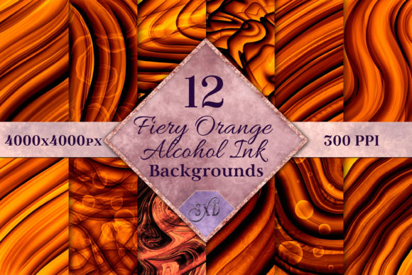 Igniting Creativity: A Deep Dive into Fiery Orange Alcohol Ink Backgrounds