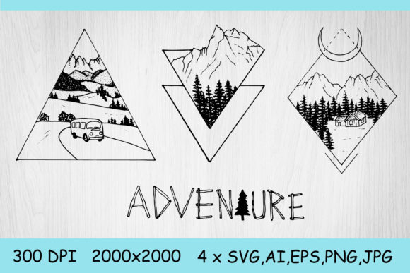 Nature Adventure Sublimation: Elevating Design with Geometric Botanical Art