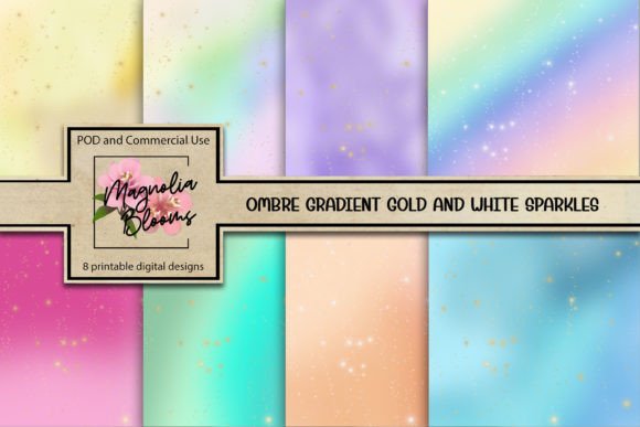 Ombre Gradient Gold and White Sparkles: Elevating Digital Design with High-Resolution Textures