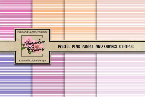 Pastel Stripes Pink Purple and Orange: Elevating Digital Design with Soft, Vibrant Textures