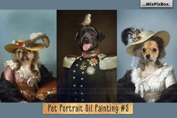 Pet Portrait Oil Background V.5