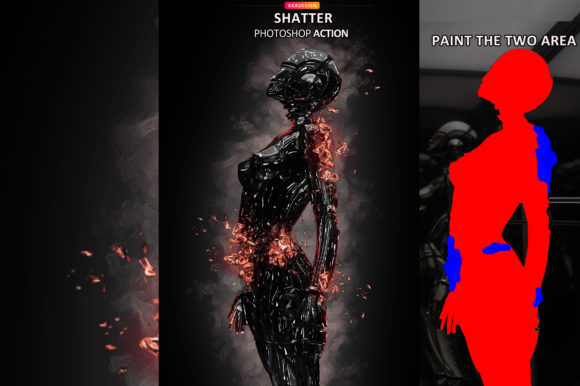 Shatter Photoshop Action: Transforming Static Images into Dynamic Visual Narratives