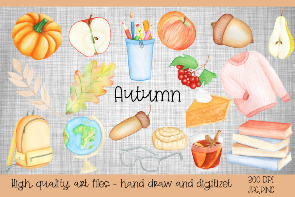 Watercolor Clipart Autumn Sublimation Guide
