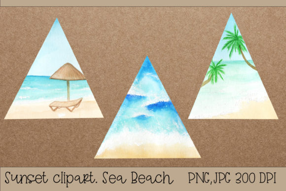 Watercolor Sea Beach Summer Sublimation Art