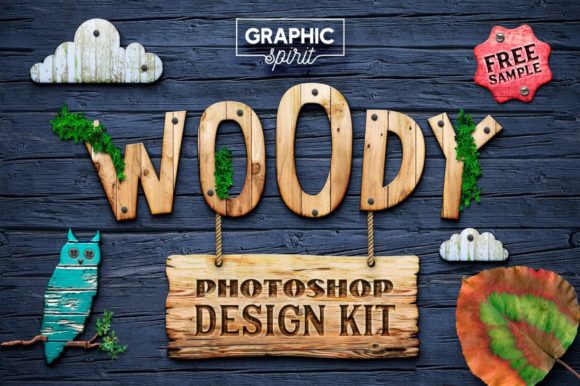 Woody Photoshop Design Kit: Crafting Realistic Wood Textures and Rustic Elements
